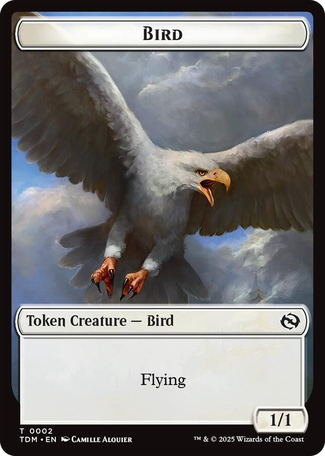 0002 Bird // Monk Double-Sided Token T Dragonstorm