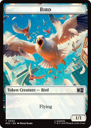 0005 Bird // Rhino Double-Sided Token T Commander: Marvel Super Heroes