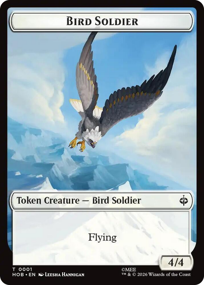 Bird Soldier // Axe Double-Sided Token #1 T - The Hobbit Pokemon card