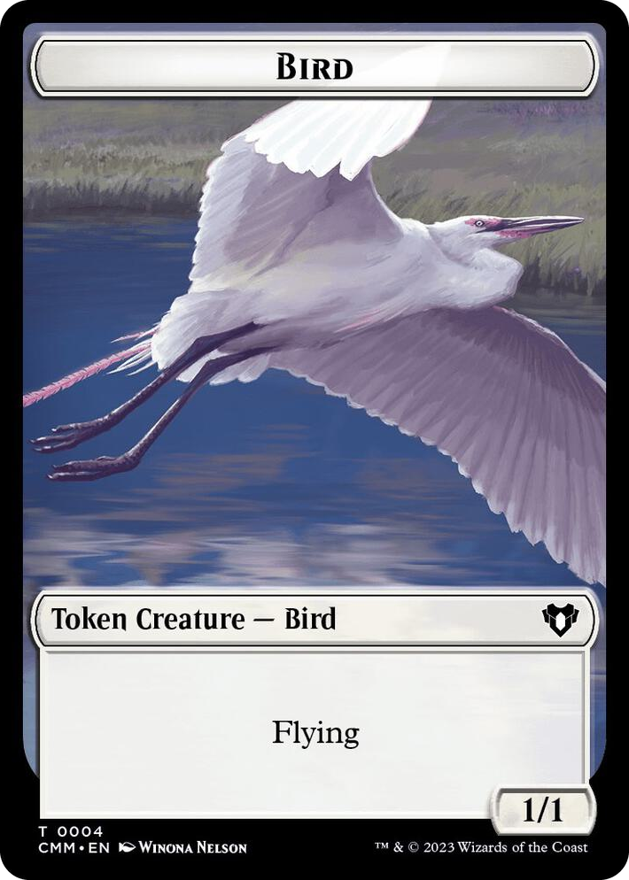 0004 Bird // Thrull Double-Sided Token T Commander Masters