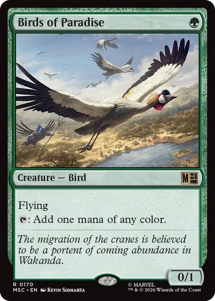 Birds of Paradise #170 R - Commander: Marvel Super Heroes Pokemon card