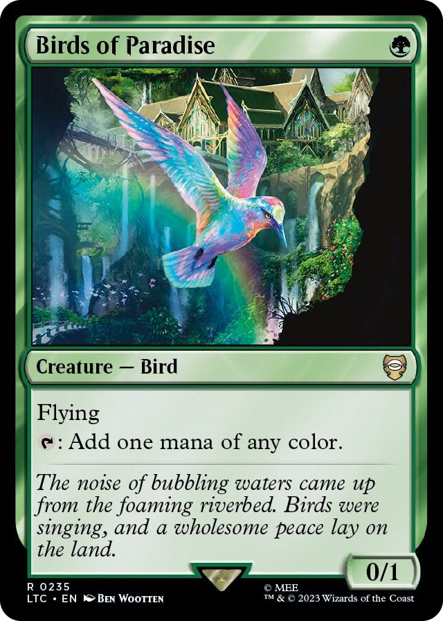 Birds of Paradise #235 R - Commander: The Lord of the Rings: Tales of Middle-earth Pokemon card