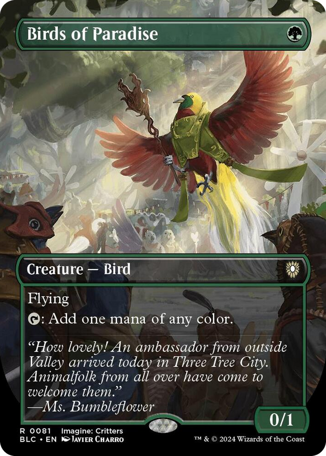 0081 Birds of Paradise (Borderless) R Commander: Bloomburrow