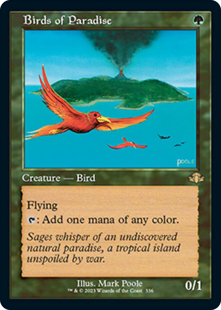 0336 Birds of Paradise (Retro Frame) R Dominaria Remastered