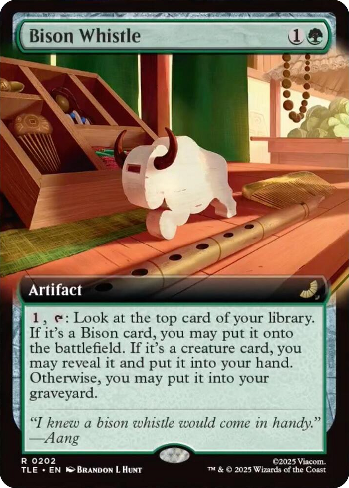 Bison Whistle (Extended Art) #202 R - The Last Airbender: Eternal-Legal Pokemon card