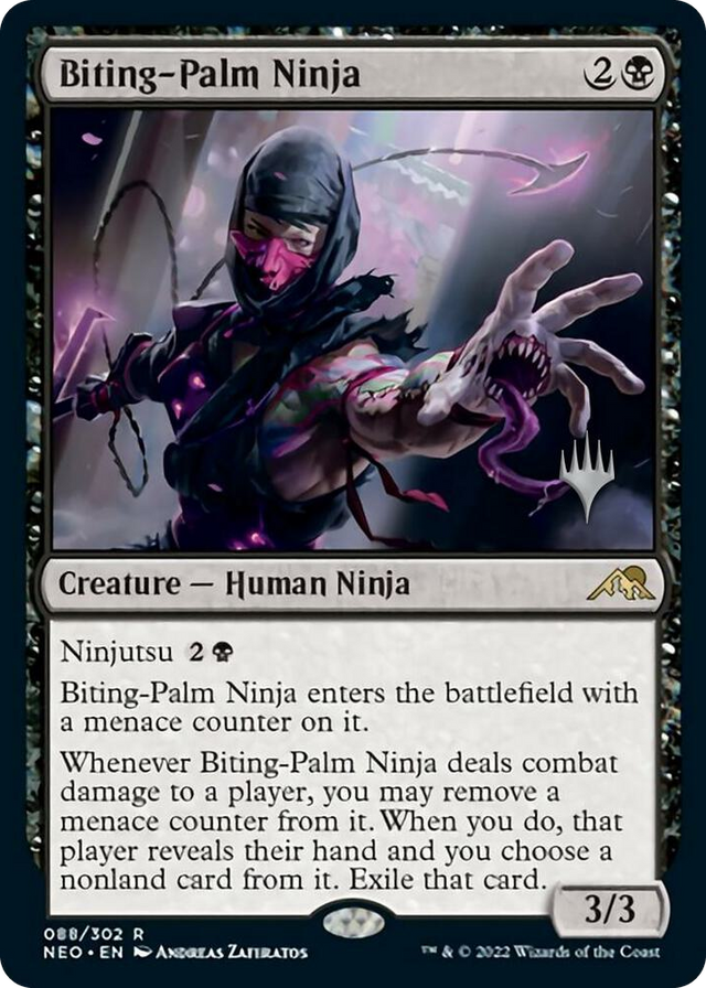 0088 Biting-Palm Ninja R Promo Pack: Kamigawa: Neon Dynasty