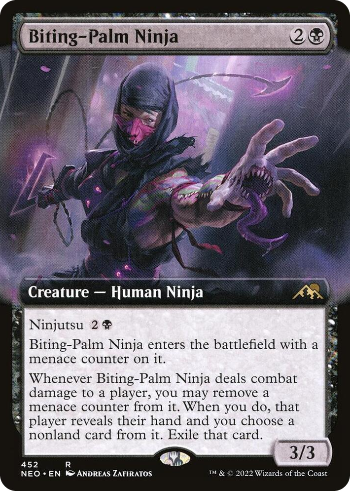 0452 Biting-Palm Ninja (Extended Art) R Kamigawa: Neon Dynasty