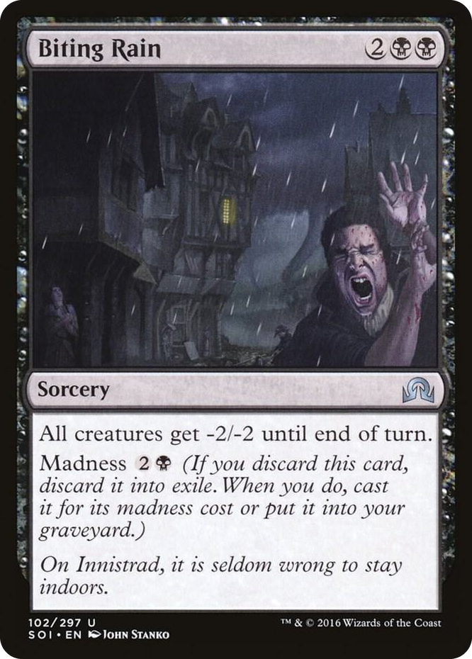 Biting Rain #102 U - Shadows over Innistrad Pokemon card