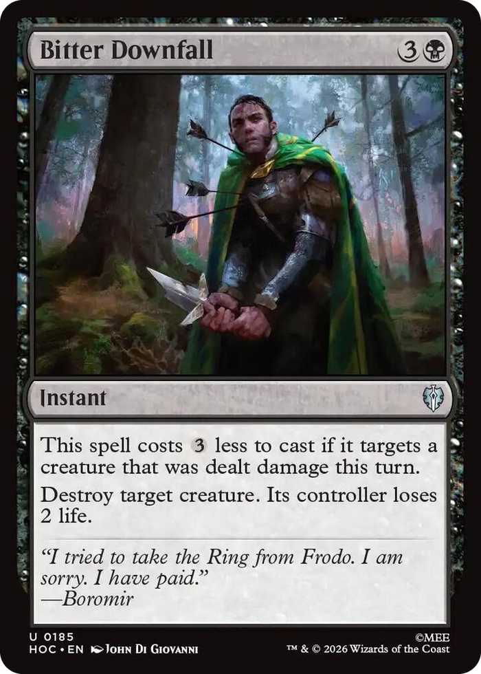 Bitter Downfall #185 U - The Hobbit: Eternal-Legal Pokemon card
