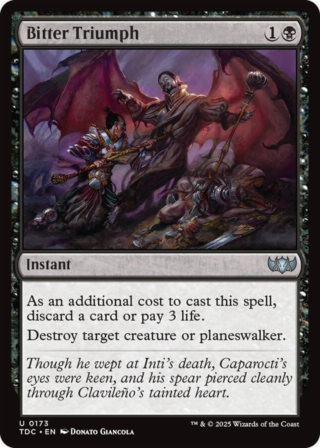 0173 Bitter Triumph U Commander: Tarkir: Dragonstorm