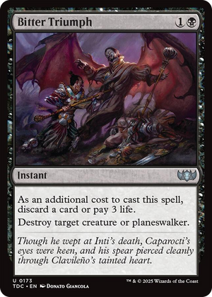 0173 Bitter Triumph U Commander: Tarkir: Dragonstorm