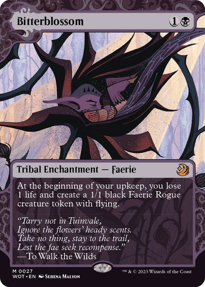 Bitterblossom #27 M - Wilds of Eldraine: Enchanting Tales Pokemon card