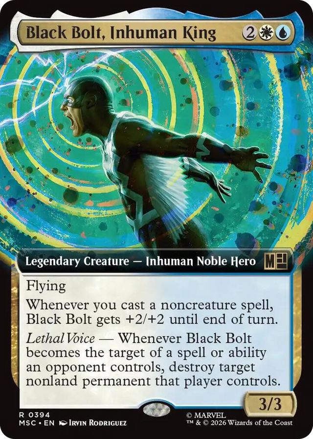0394 Black Bolt, Inhuman King (Extended Art) R Commander: Marvel Super Heroes