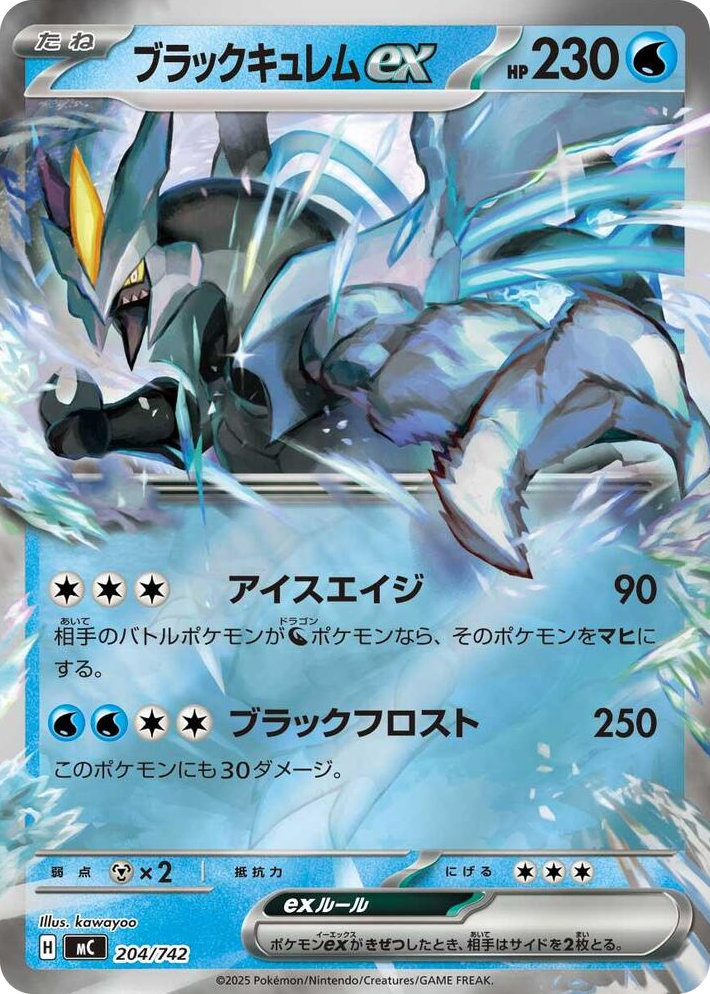 0204 Black Kyurem ex (Mirror Holo) Common Start Deck 100 Battle Collection