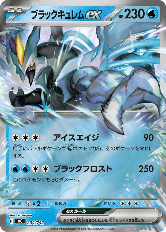 0204 Black Kyurem ex (Mirror Holo) Common Start Deck 100 Battle Collection