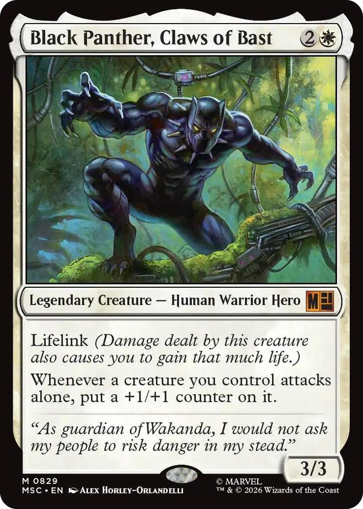 0829 Black Panther, Claws of Bast M Commander: Marvel Super Heroes