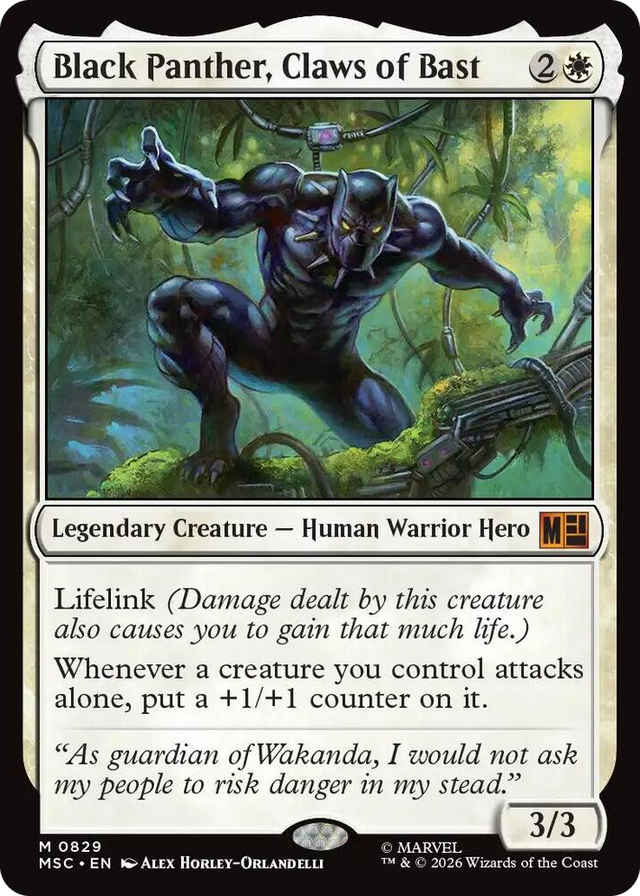 0829 Black Panther, Claws of Bast M Commander: Marvel Super Heroes