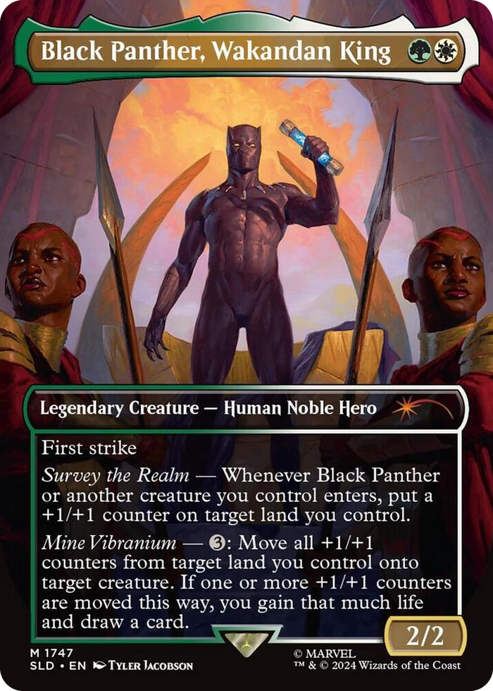 Black Panther, Wakandan King #1747 M - Secret Lair Drop Series Pokemon card