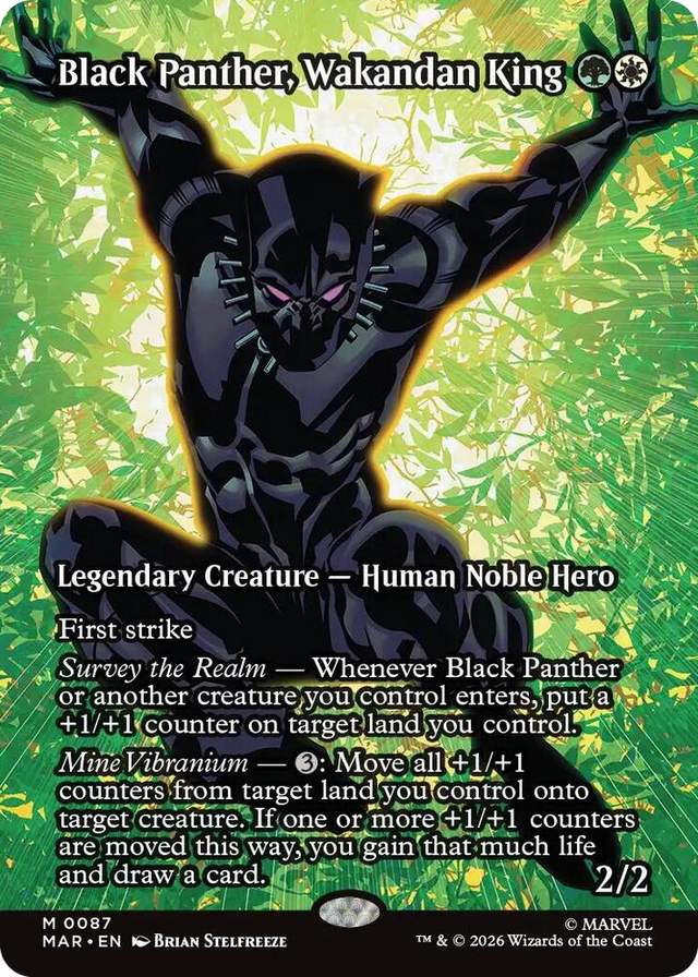 0087 Black Panther, Wakandan King (Borderless) M Marvel Universe Eternal-Legal