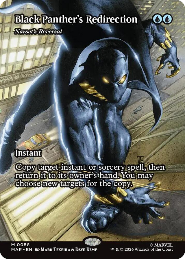 0058 Black Panther's Redirection - Narset's Reversal (Borderless) M Marvel Universe Eternal-Legal