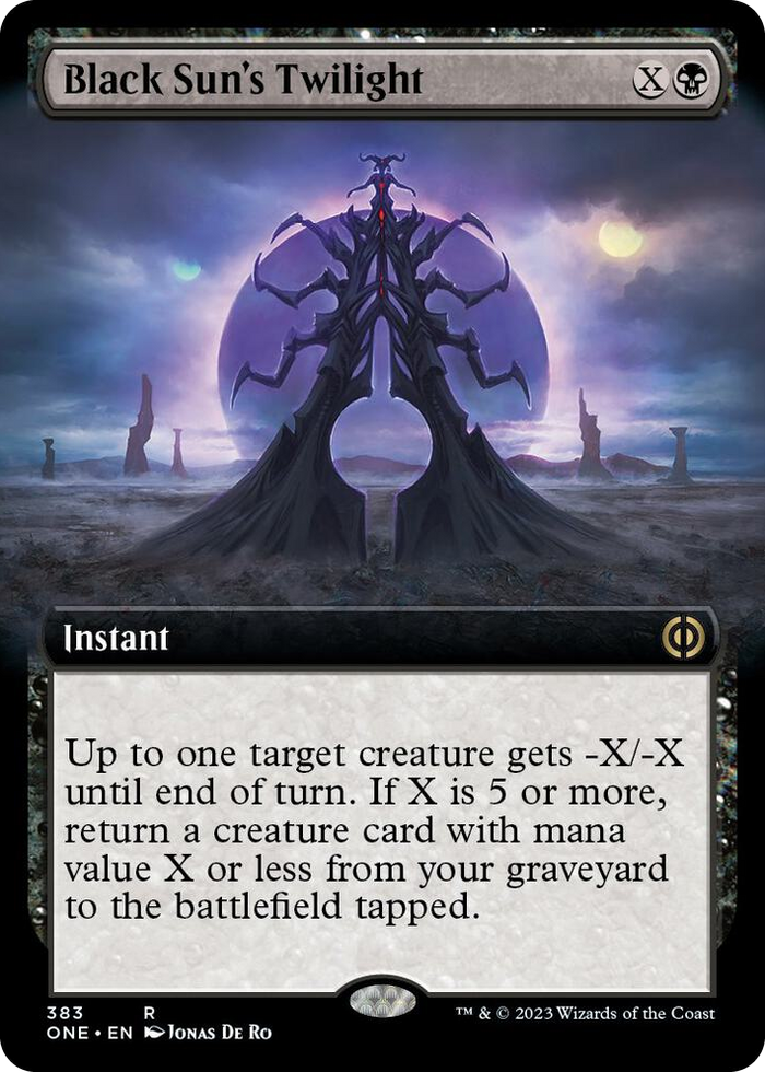 Black Sun's Twilight (Extended Art) #383 R - Phyrexia: All Will Be One Pokemon card