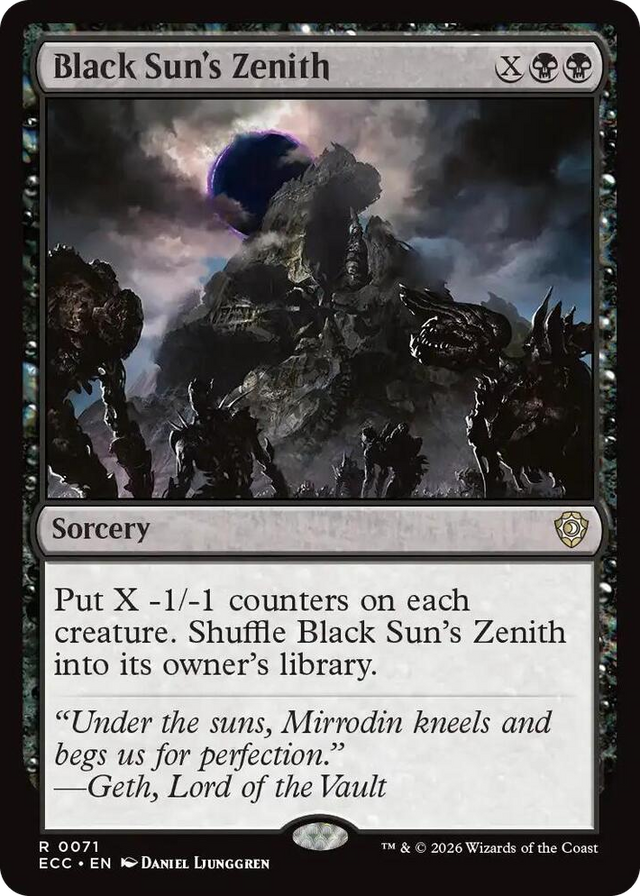 0071 Black Sun's Zenith R Commander: Lorwyn Eclipsed