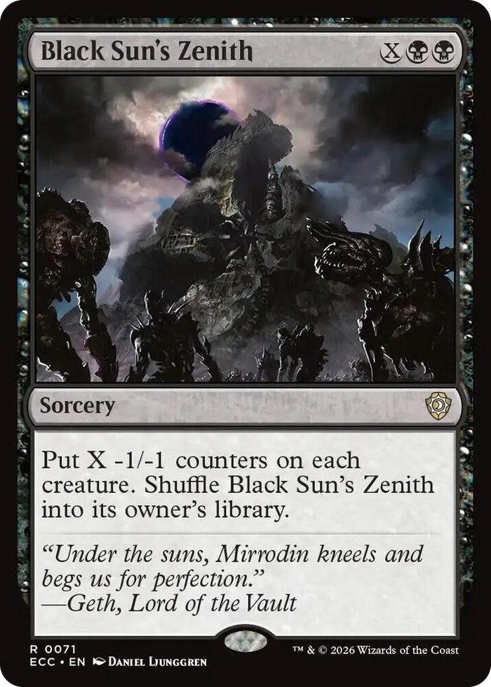 Black Sun's Zenith #71 R - Commander: Lorwyn Eclipsed Pokemon card