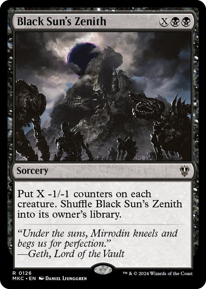 Black Sun's Zenith #126 R - Commander: Murders at Karlov Manor Pokemon card