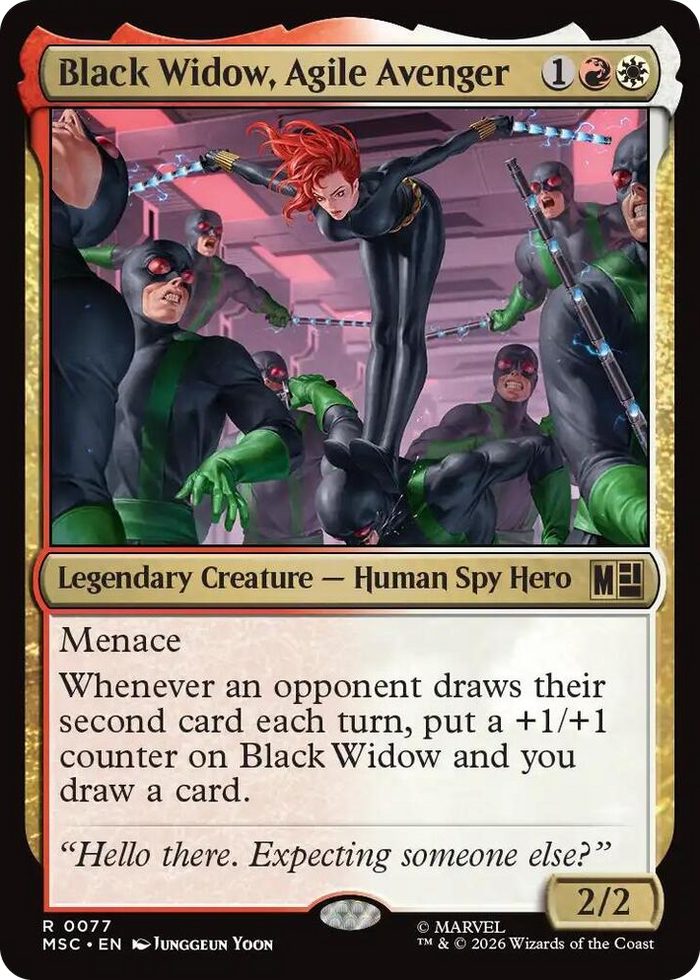 Black Widow, Agile Avenger #77 R - Commander: Marvel Super Heroes Pokemon card