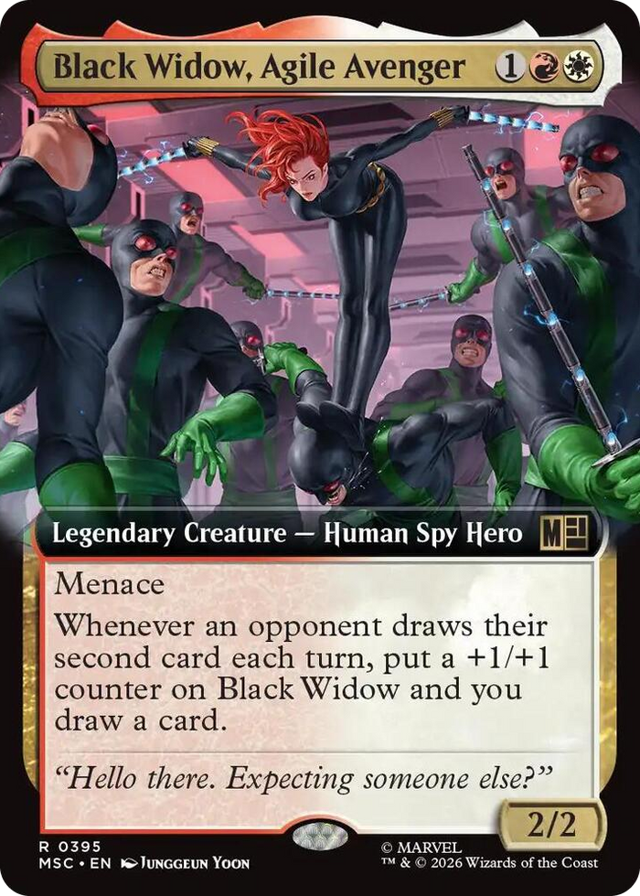 Black Widow, Agile Avenger (Extended Art) #395 R - Commander: Marvel Super Heroes Pokemon card
