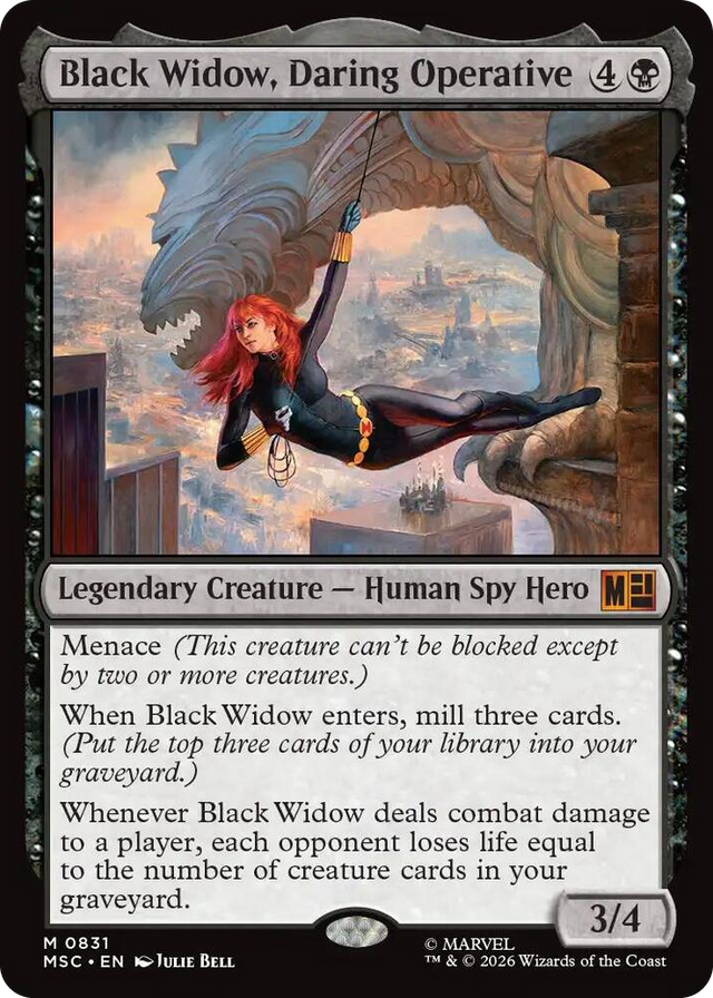 0831 Black Widow, Daring Operative M Commander: Marvel Super Heroes