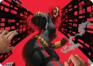0042 Black Widow, Deadly Hunter Art Card S Art Series: Marvel Super Heroes