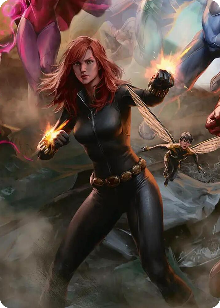 0004 Black Widow, Intel Expert Art Card S Art Series: Marvel Super Heroes