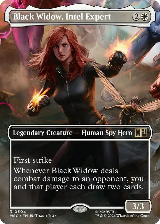0504 Black Widow, Intel Expert (Borderless) R Commander: Marvel Super Heroes