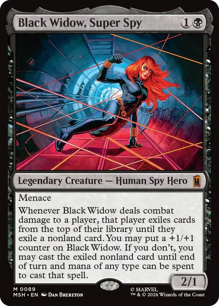 Black Widow, Super Spy #89 M - Marvel Super Heroes Pokemon card