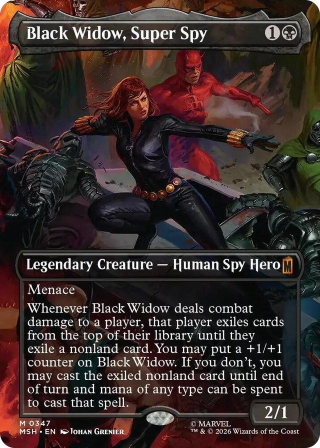 0347 Black Widow, Super Spy (Borderless) (0347) M Marvel Super Heroes