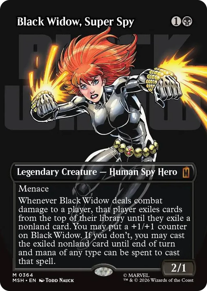 0364 Black Widow, Super Spy (Borderless) (0364) M Marvel Super Heroes