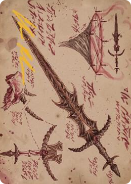 0056 Blackblade Reforged Art Card (Gold-Stamped Signature) S Art Series: The Brothers' War