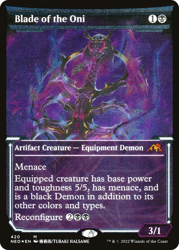 0420 Blade of the Oni (Showcase) (Foil Etched) M Kamigawa: Neon Dynasty