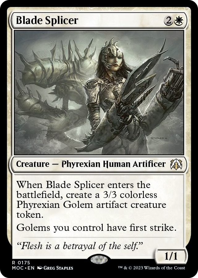 Blade Splicer #175 R - Commander: March of the Machine Pokemon card
