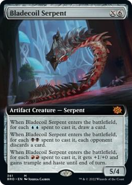 0361 Bladecoil Serpent (Extended Art) M The Brothers' War