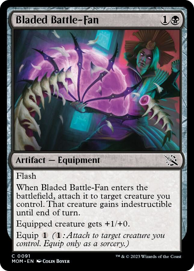 Bladed Battle-Fan #91 C - March of the Machine Pokemon card