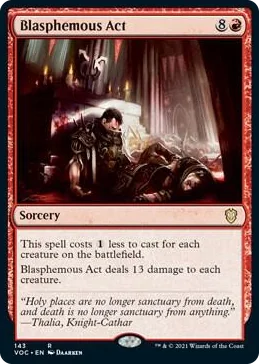 0143 Blasphemous Act R Commander: Innistrad: Crimson Vow