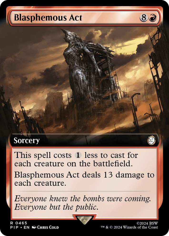 0465 Blasphemous Act (Extended Art) R Universes Beyond: Fallout