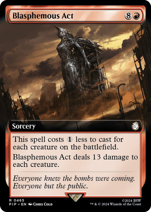 0465 Blasphemous Act (Extended Art) R Universes Beyond: Fallout