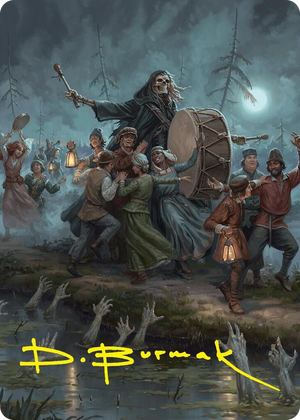 0035 Blasphemous Edict Art Card (35/54) (Gold-Stamped Signature) S Art Series: Foundations