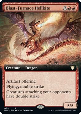 0059 Blast-Furnace Hellkite (Extended Art) R Commander: The Brothers' War