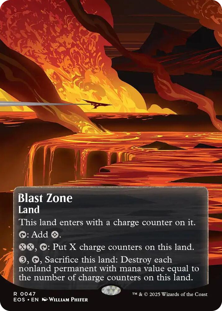 0047 Blast Zone (0047) (Borderless) R Edge of Eternities: Stellar Sights
