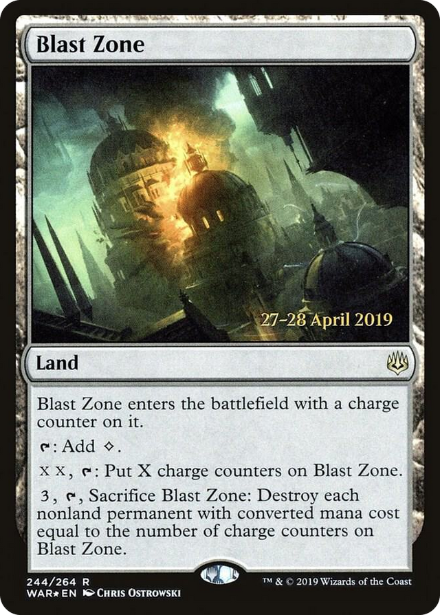 0244 Blast Zone (WAR) R Prerelease Cards