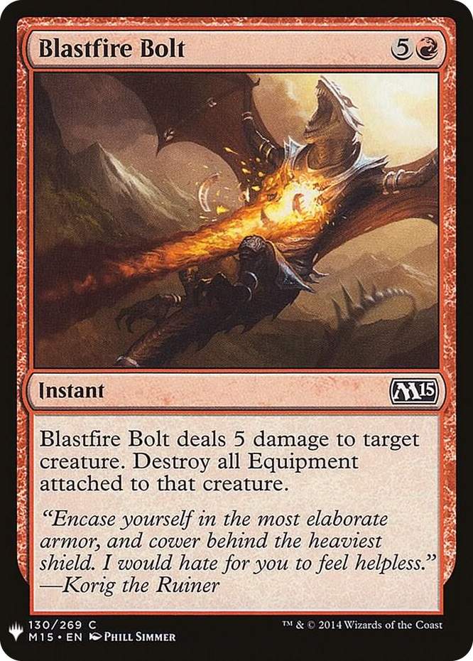 0130 Blastfire Bolt C The List Reprints